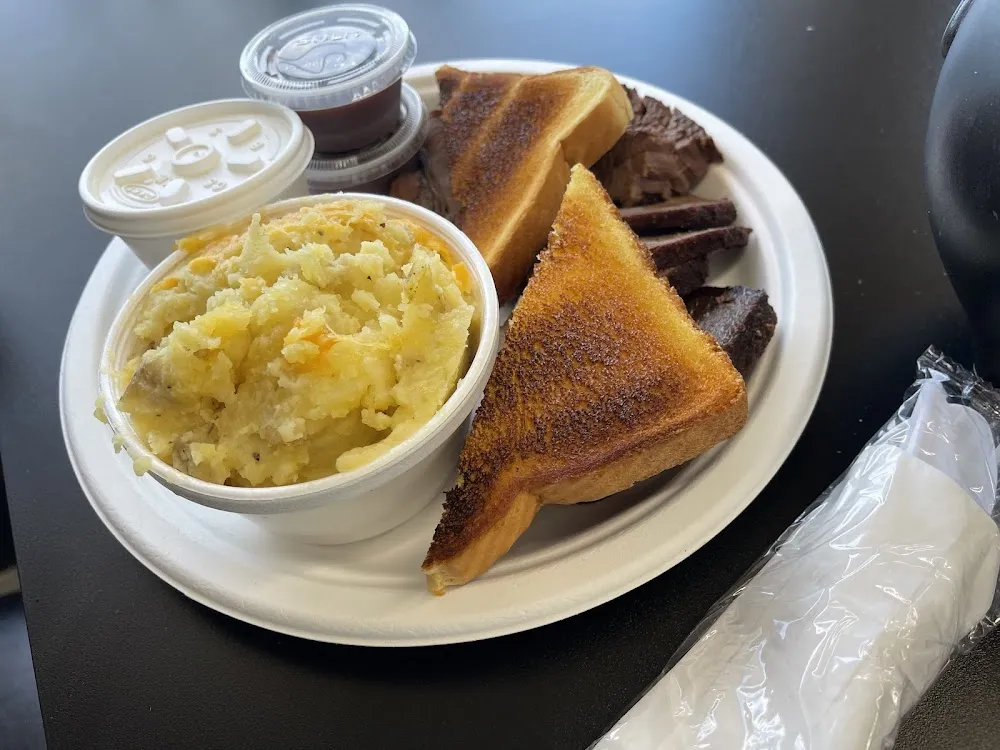 Brisket Green Beans Bacon Mac & Cheese